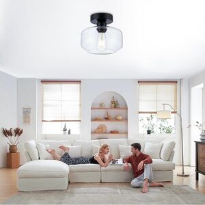 Modern semi flush mount ceiling light